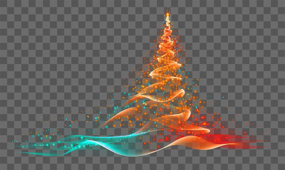 PNG Christmas tree light christmas black background christmas tree. AI generated Image by rawpixel.