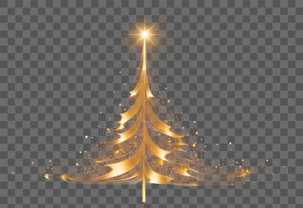 PNG Christmas tree light night gold black background. AI generated Image by rawpixel.