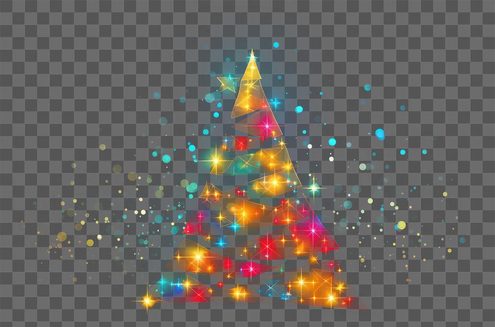 PNG Bokeh effect christmas abstract tree AI generated Image by rawpixel