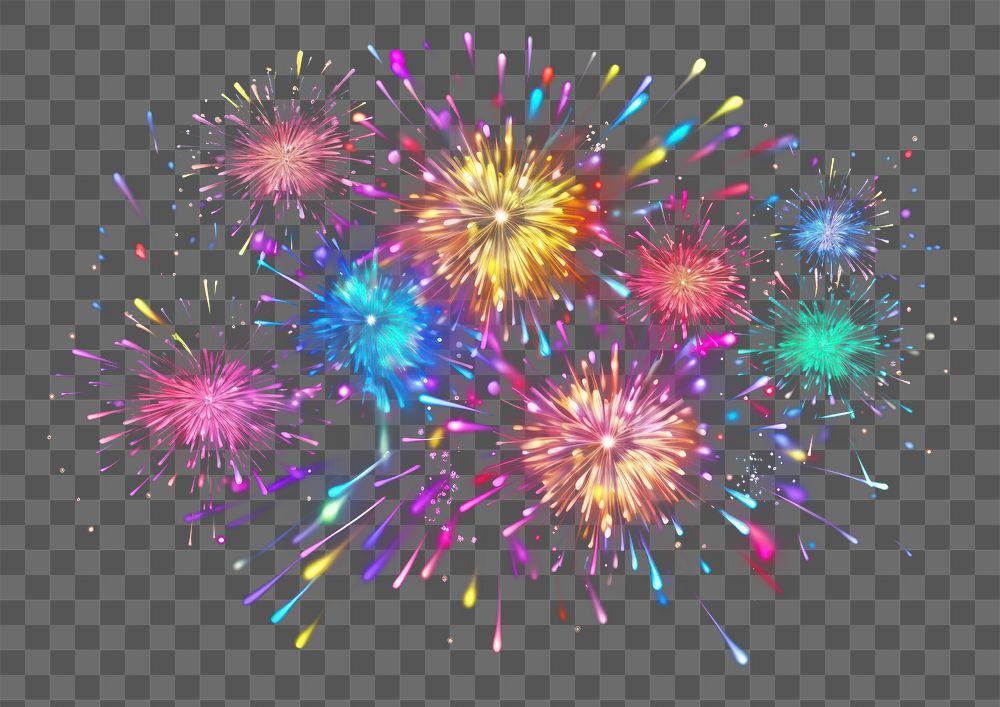PNG Fireworks sparks night illuminated. AI generated Image by rawpixel.