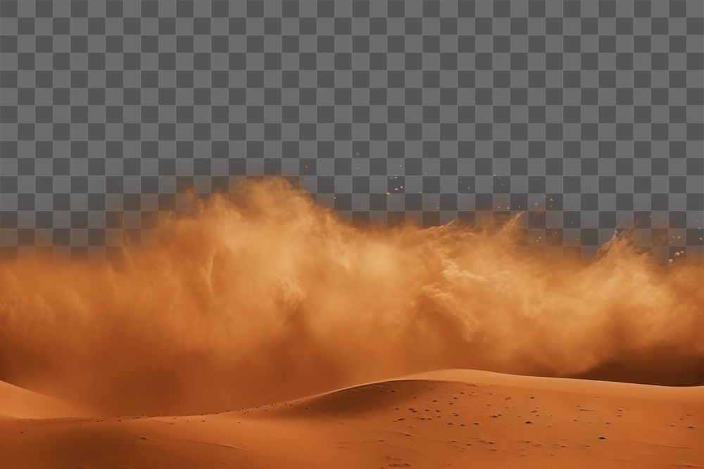 PNG Desert sand explosion effect backdrop