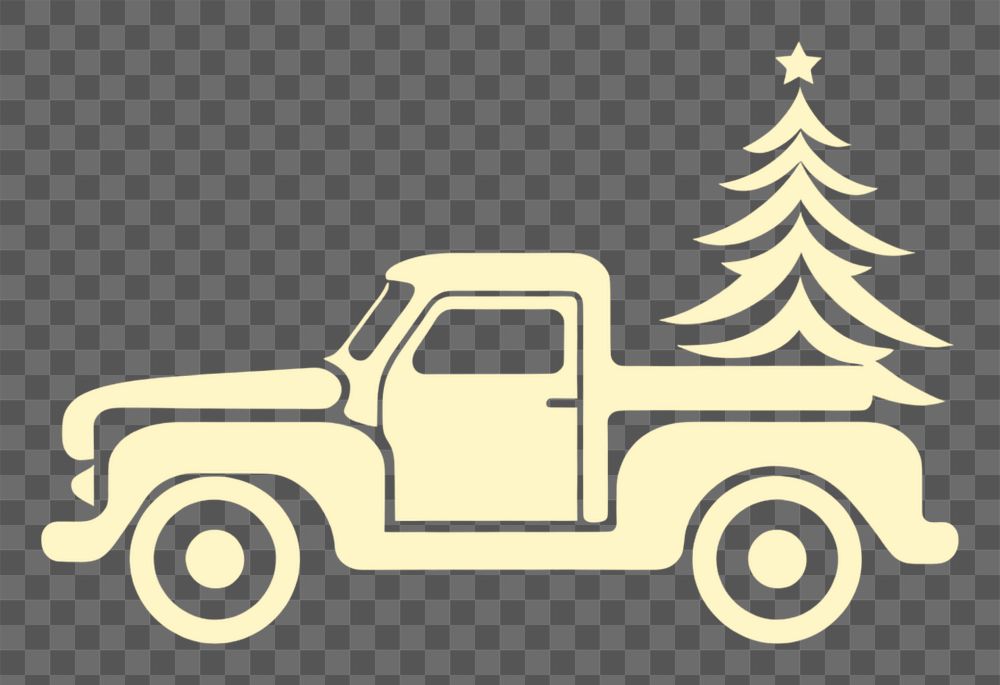 PNG  Christmas car vehicle truck shape. AI generated Image by rawpixel.