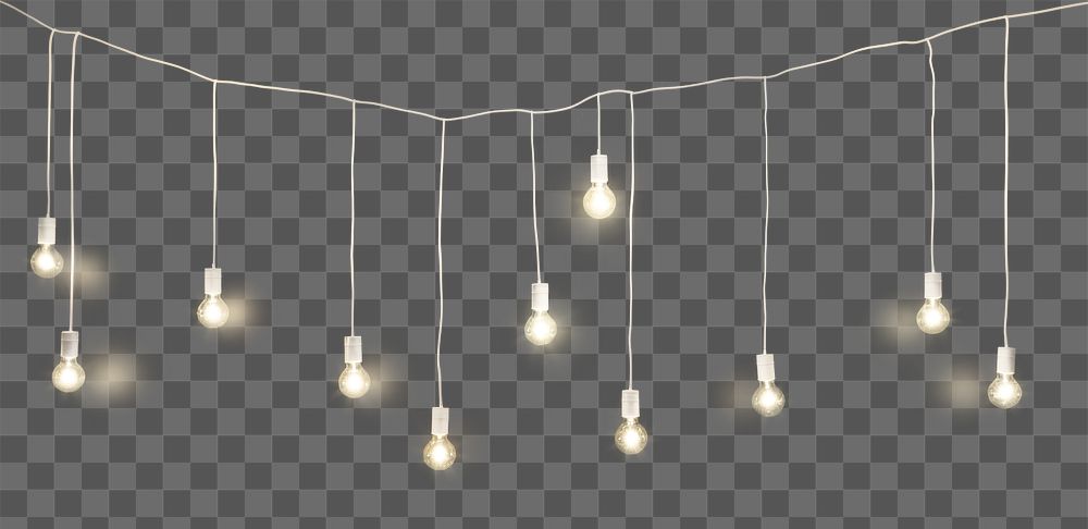 PNG Hanging lights effect chandelier lightbulb lighting