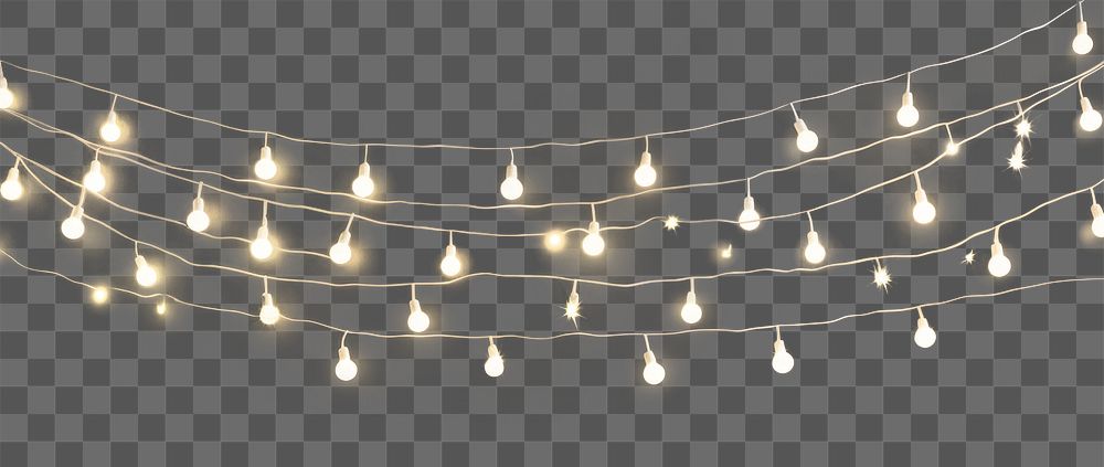 PNG Hanging lights effect chandelier christmas lighting