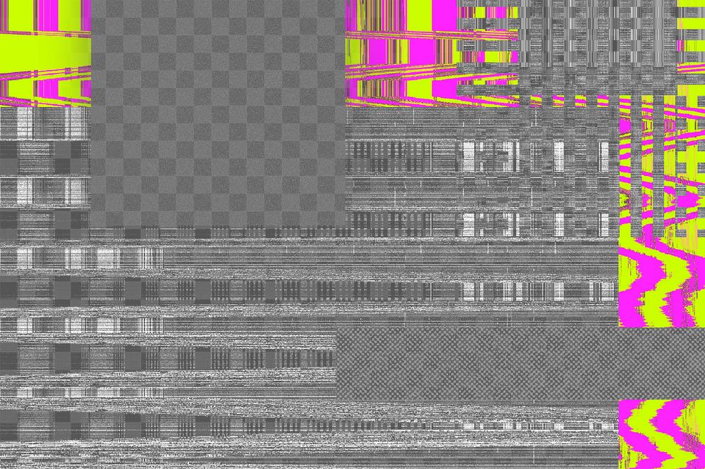 PNG VHS glitch background, distortion effect