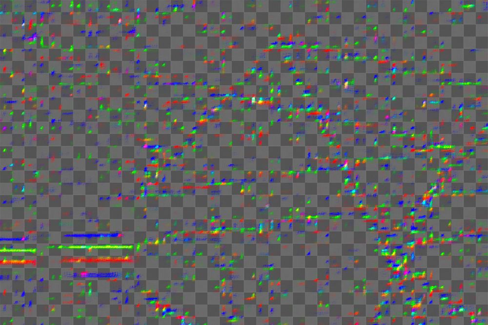 PNG Glitch effect on a black background
