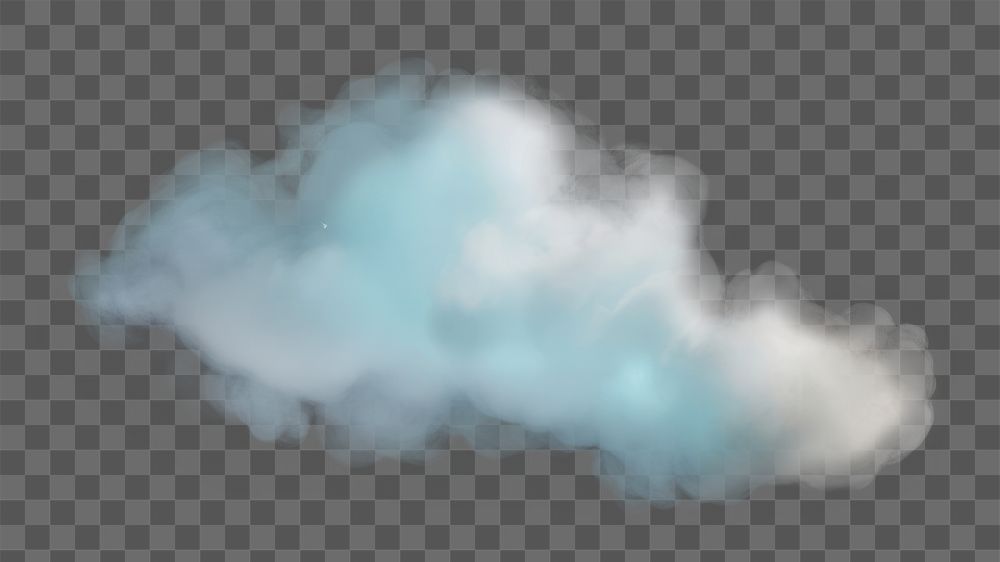 PNG Small pastel blue cloud fog nature sky black background. 