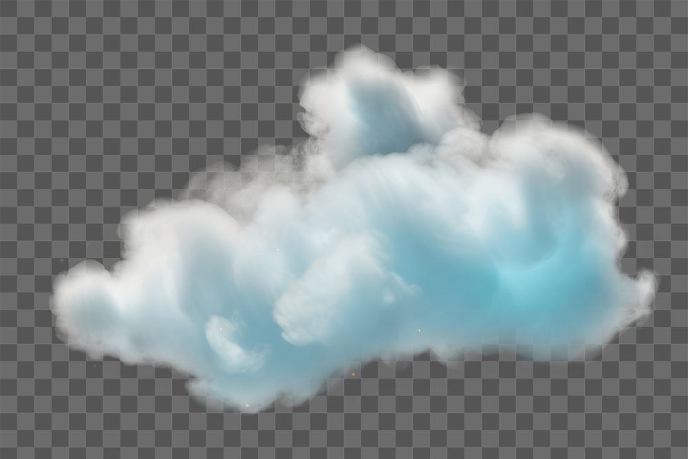 PNG Small pastel blue cloud fog sky nature black background. 