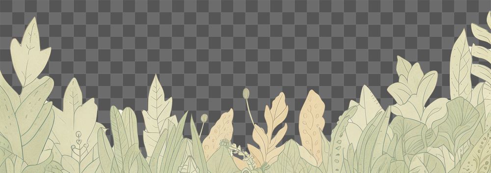 PNG  Green plants outdoors pattern nature. AI generated Image by rawpixel.