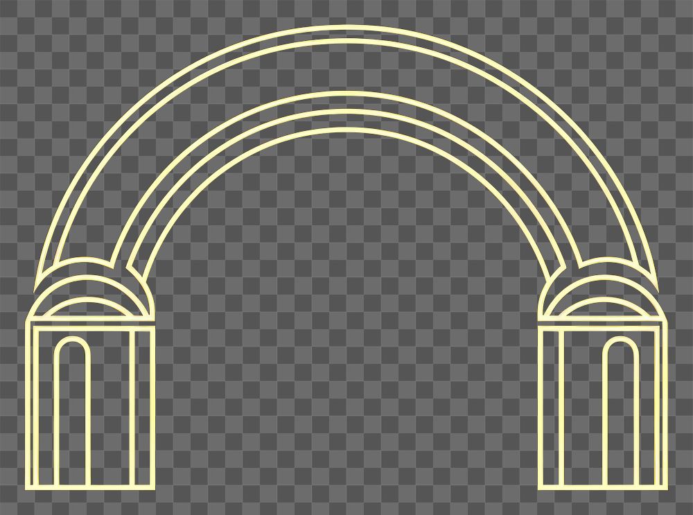 PNG Roman arch architecture line logo. AI generated Image by rawpixel.