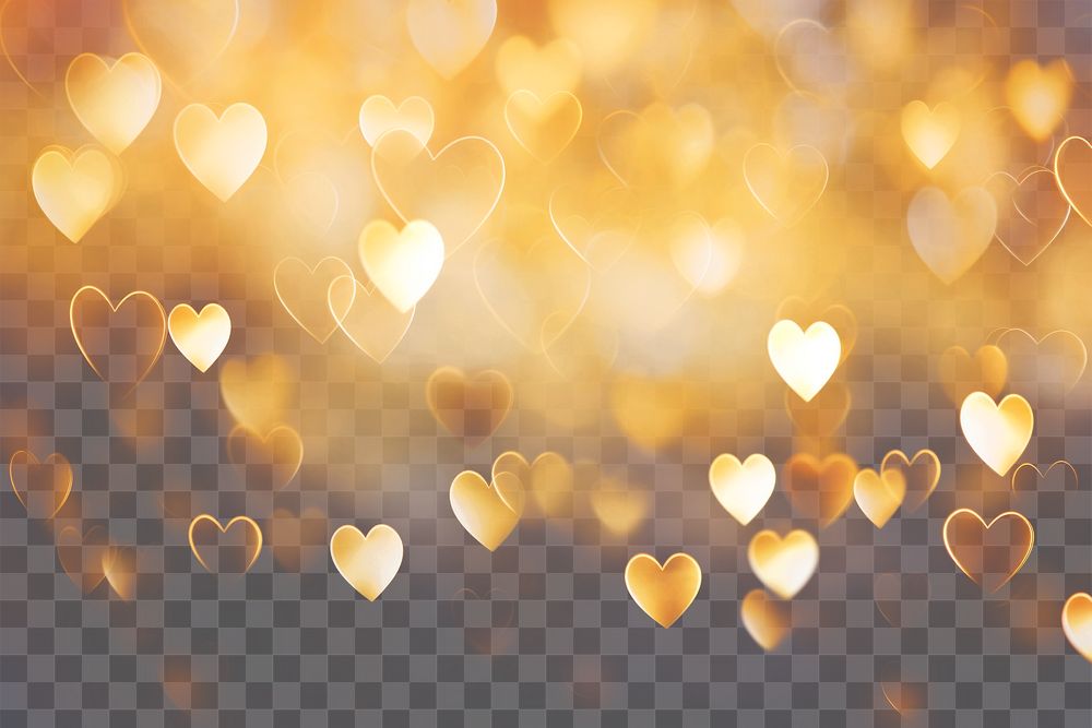 PNG Heart pattern bokeh effect background backgrounds nature light
