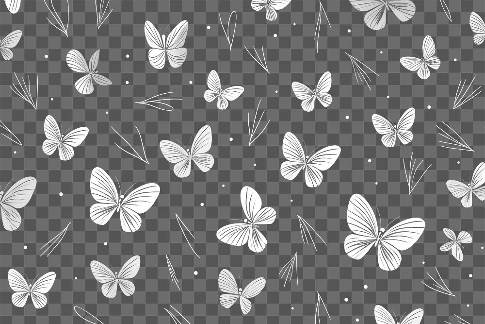 PNG Butterflys backgrounds pattern black. AI generated Image by rawpixel.