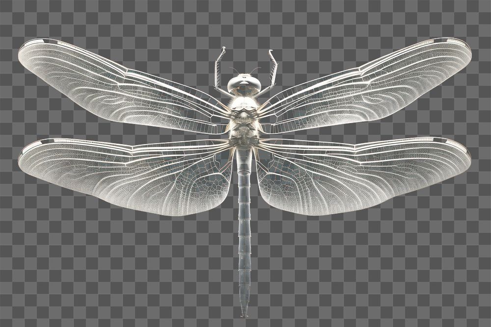 PNG Dragonfly animal insect magnification. AI generated Image by rawpixel.