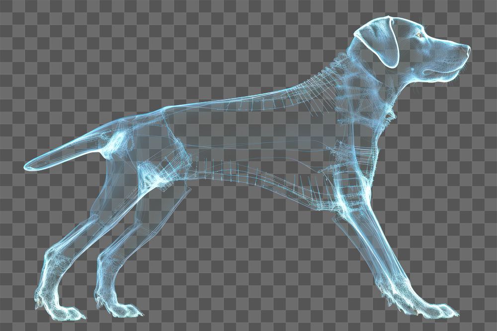 PNG Dog animal mammal x-ray. AI generated Image by rawpixel.