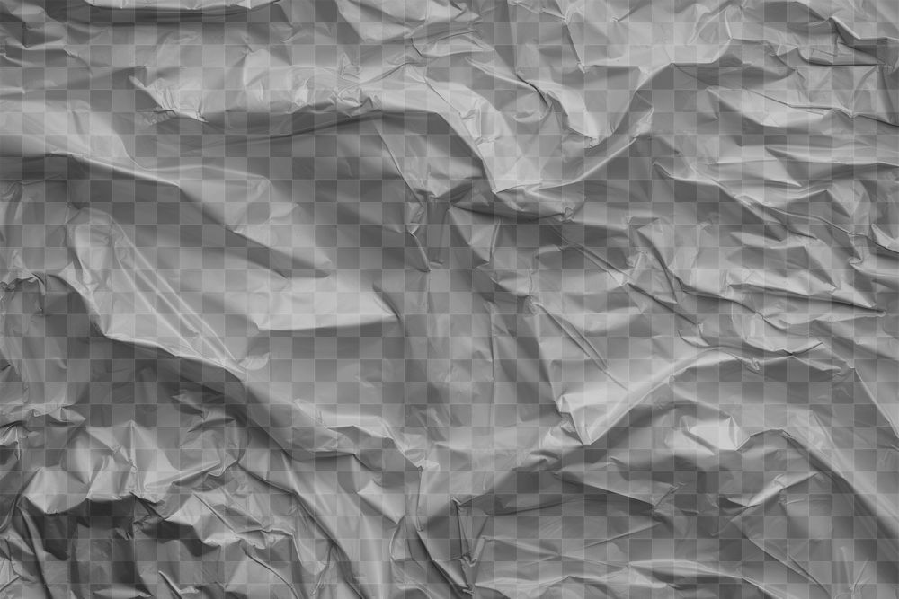 PNG  Plastic monochrome wrinkled paper