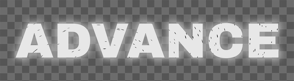 Abstract ADVANCE png typography word