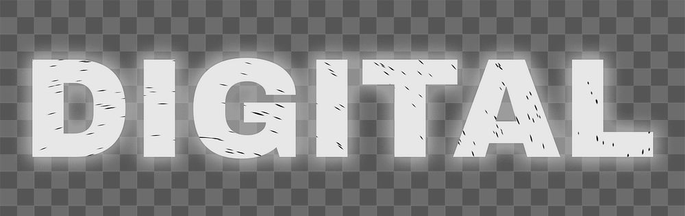 Abstract DIGITAL png typography word