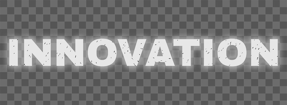 Abstract png word INNOVATION png typography