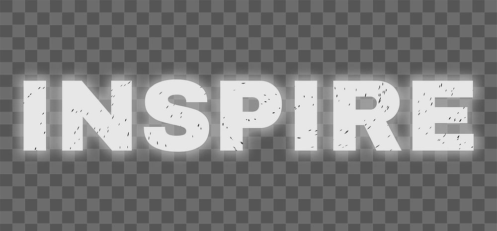 Abstract png word INSPIRE png typography