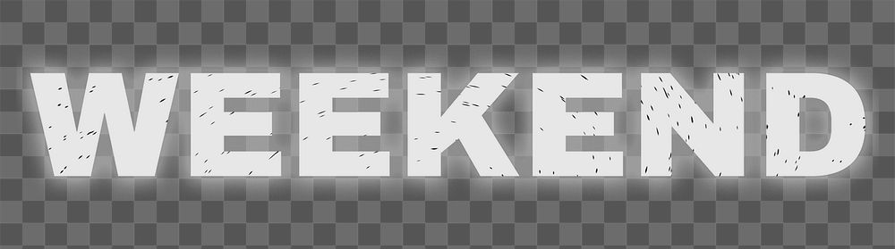 Abstract word WEEKEND png typography