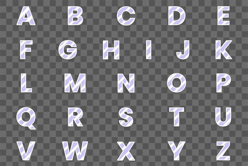 Abc font set illustration png