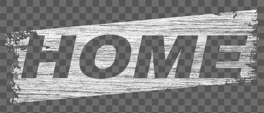 Home text png brush stroke effect typography