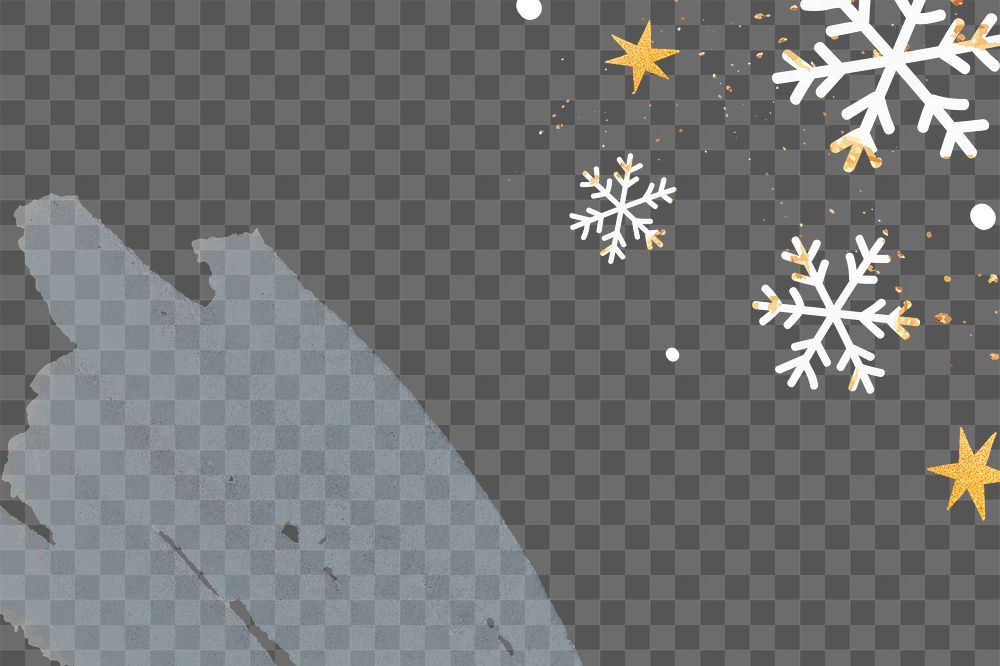 Blue snowy Christmas png festive design element