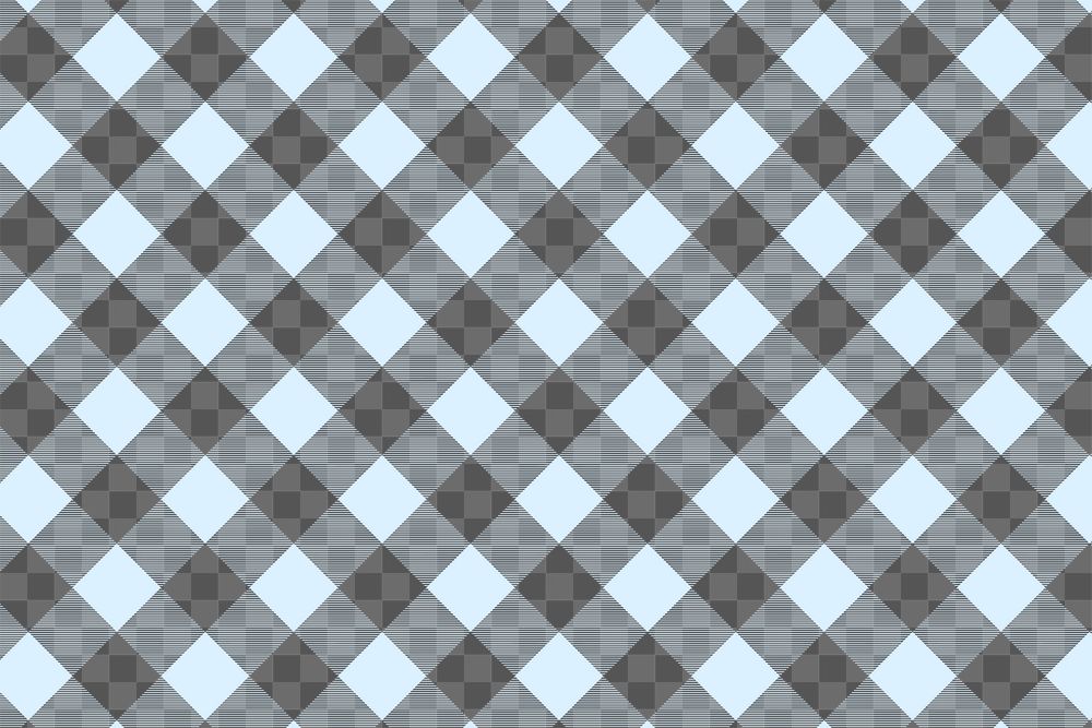 Seamless plaid png transparent background, blue checkered pattern design