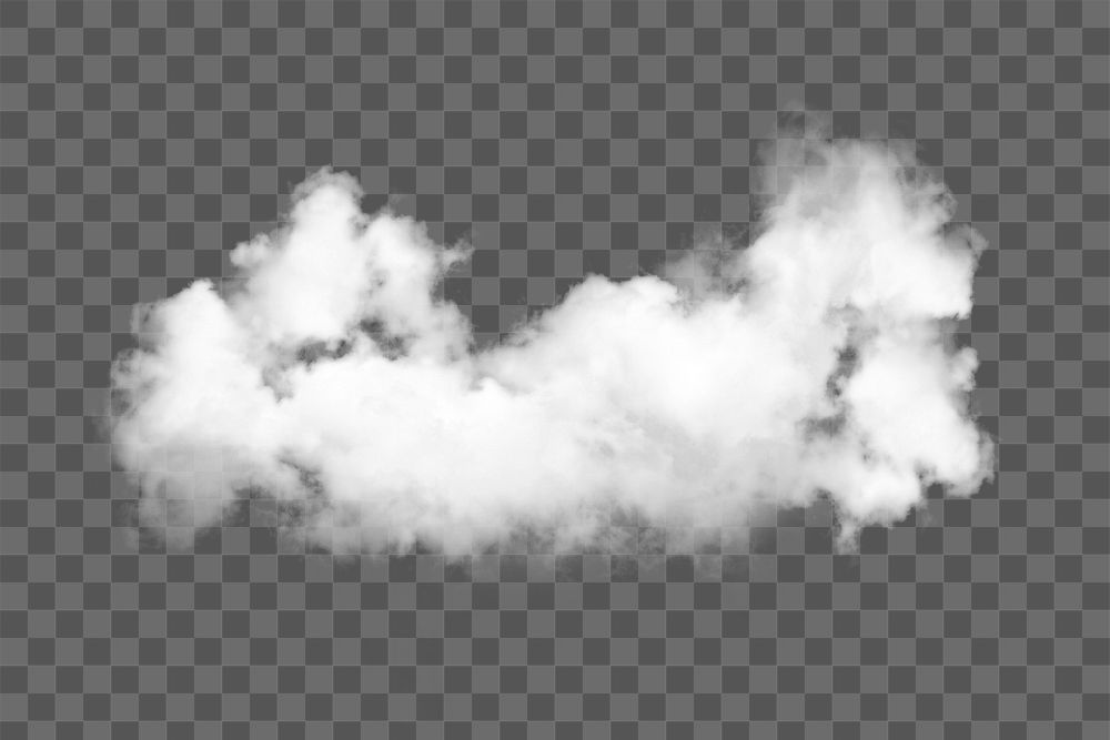 PNG white cumulus cloud sticker