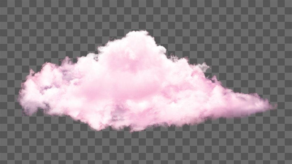 Pink cloud png, cumulus sticker design