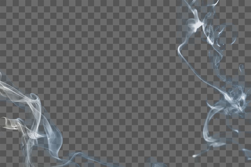 Abstract png smoke background, blue texture border cinematic design