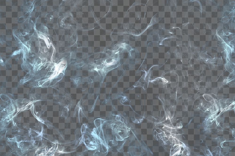 Blue png smoke background, textured wallpaper in high resolution