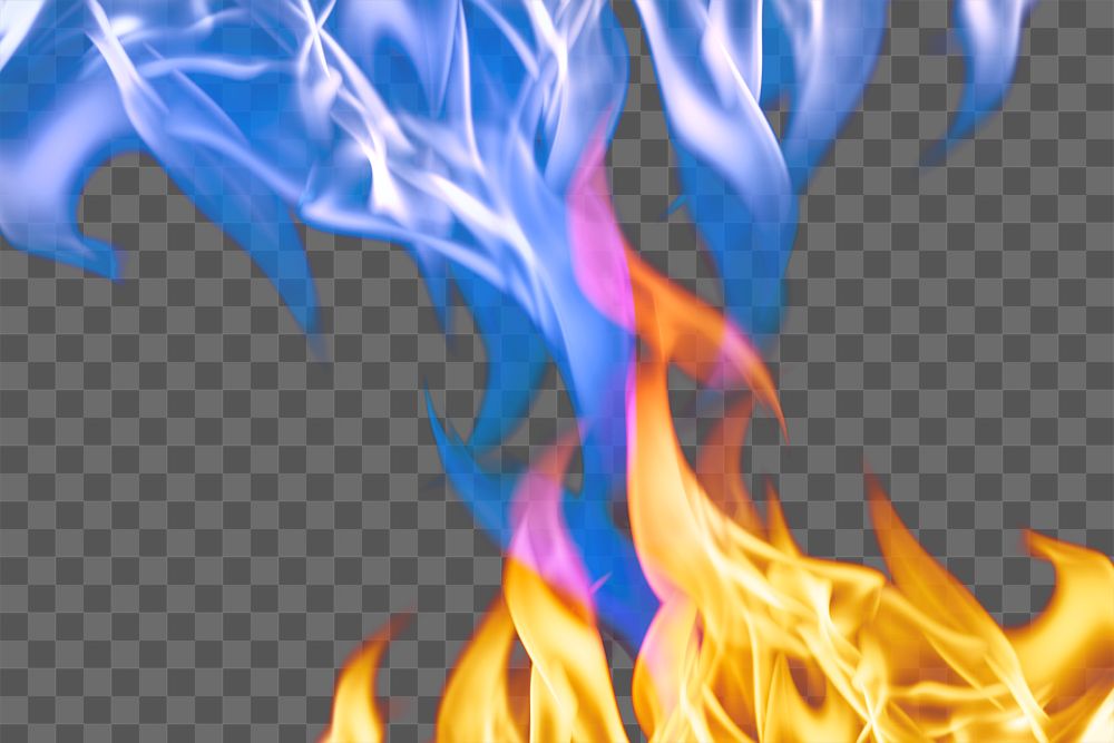 Aesthetic flame png background, blazing blue fire clipart
