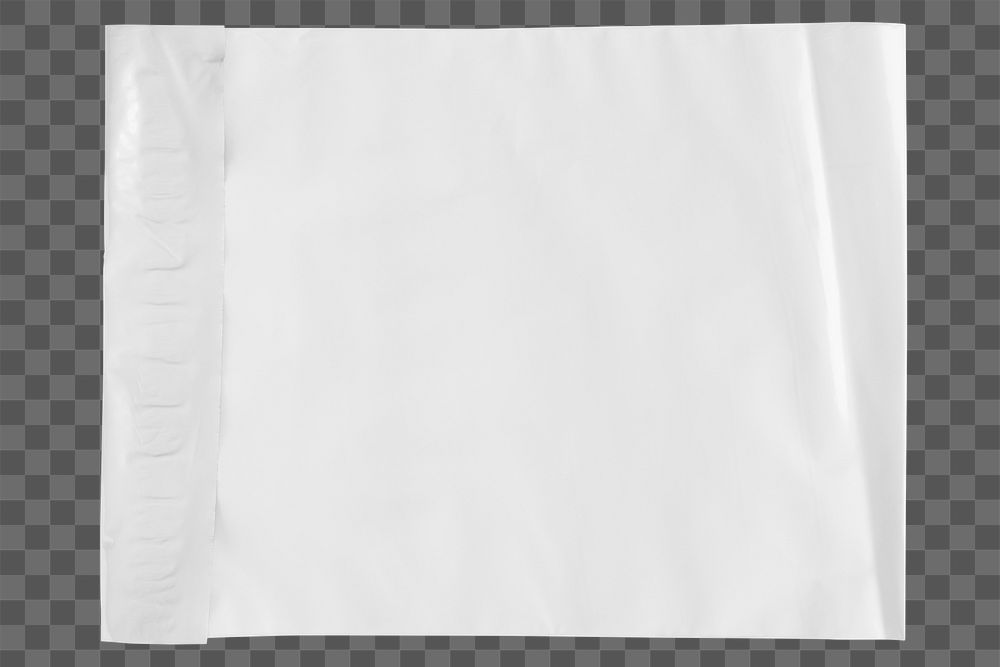 White mailer bag png, shipping packaging design