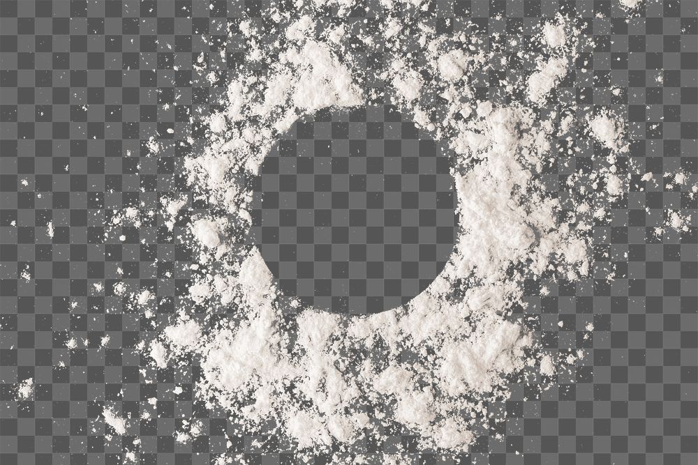 Powder frame png, white texture design, transparent background
