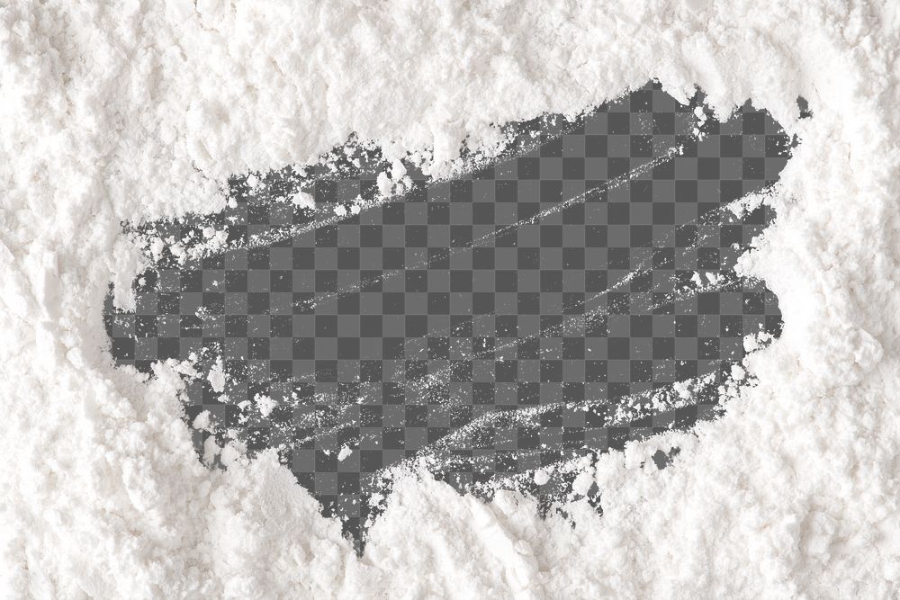 White powder frame png, transparent background