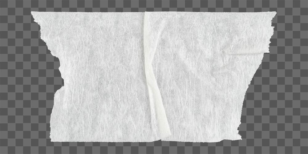 Wrinkled tape png, beige paper texture design, journal sticker