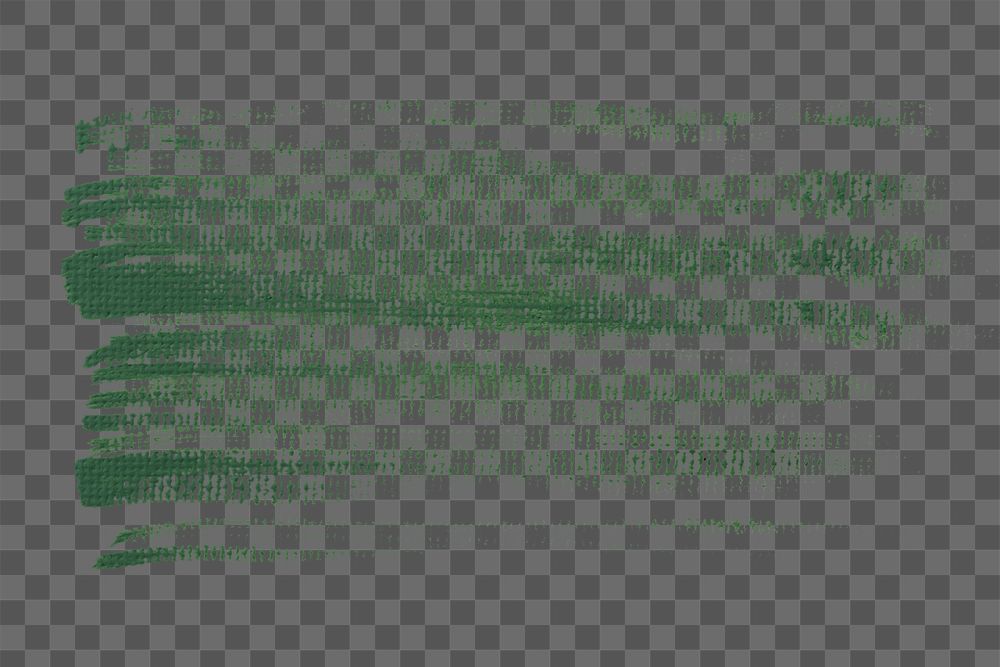 Green brush stroke png, digital sticker, collage element, transparent background