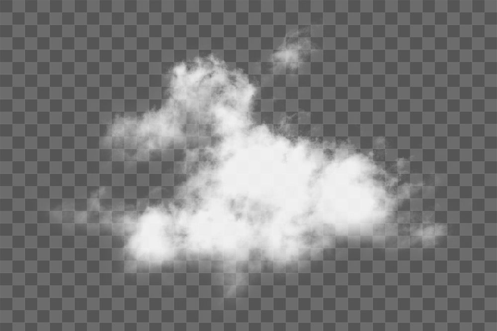 White cumulus cloud png design element