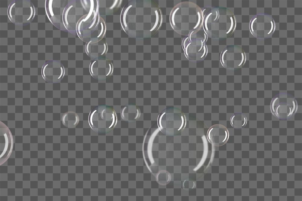 Transparent soap bubble pattern design element