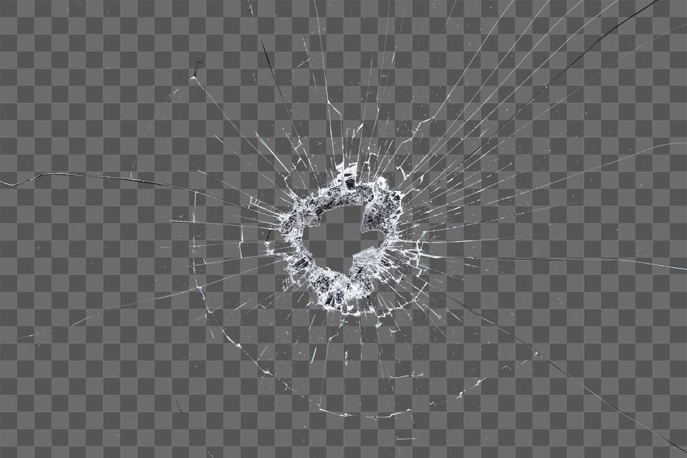 PNG broken shattered glass texture background transparent