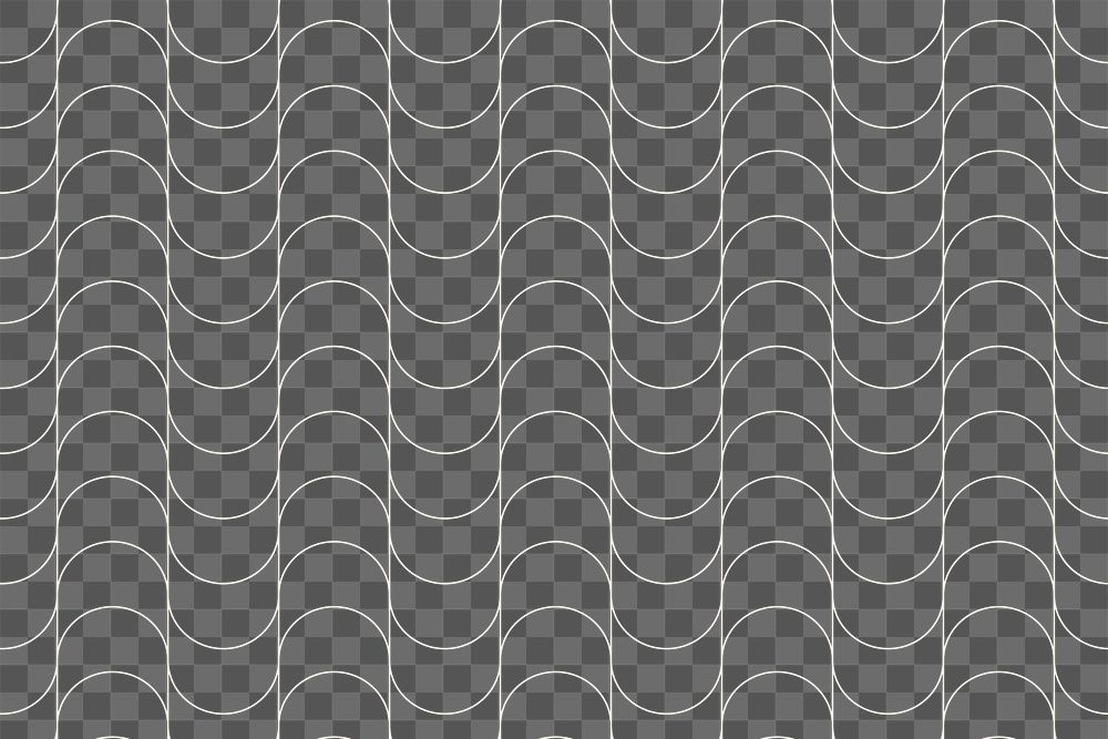 Wave png pattern, transparent background, white abstract lines