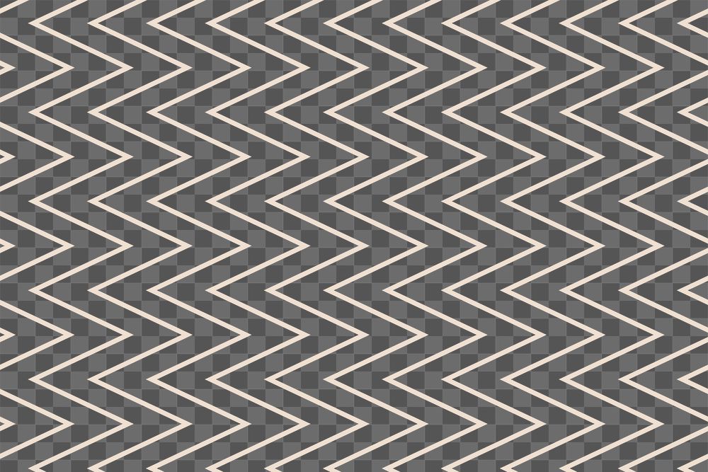Beige zig-zag png pattern, transparent background, abstract design
