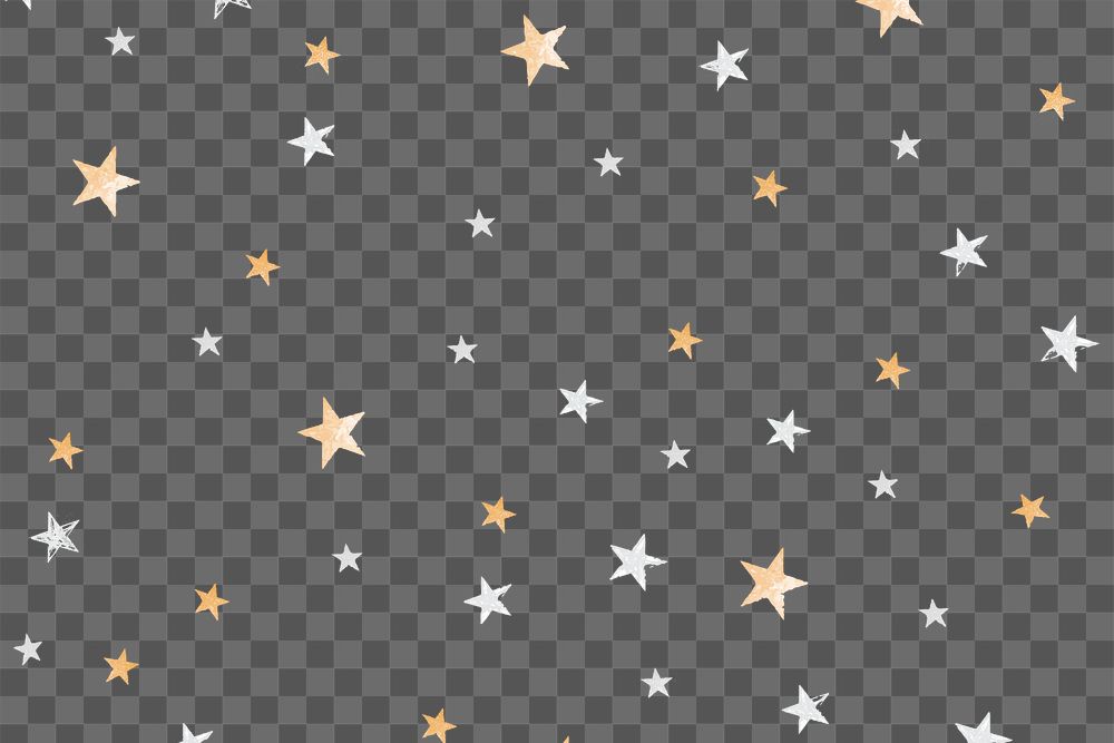 Star pattern png background transparent, aesthetic glitter