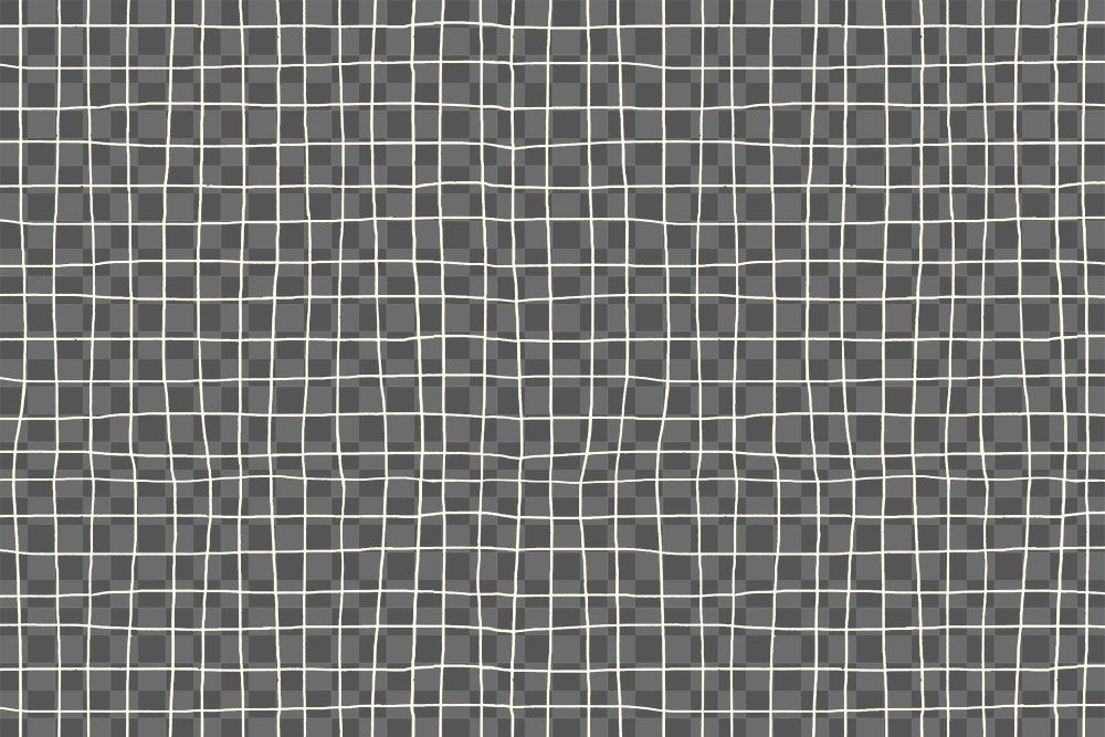 Aesthetic grid png pattern, transparent background, line in white
