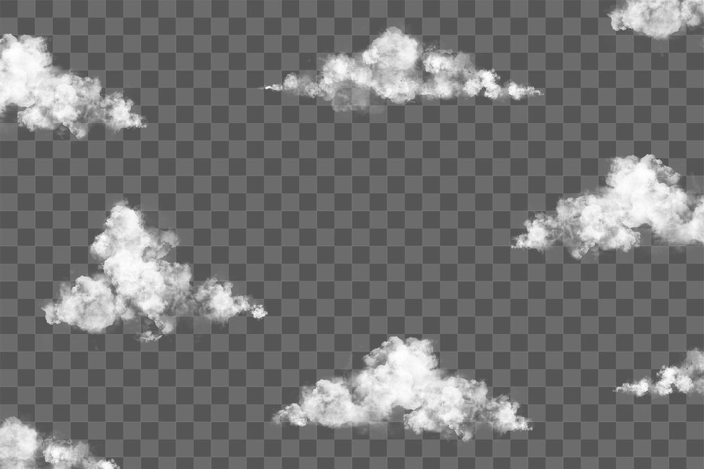Cloudy sky background png, aesthetic transparent design