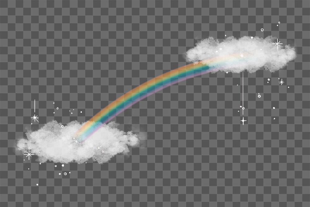 Cute rainbow png sticker, simple illustration design, transparent background