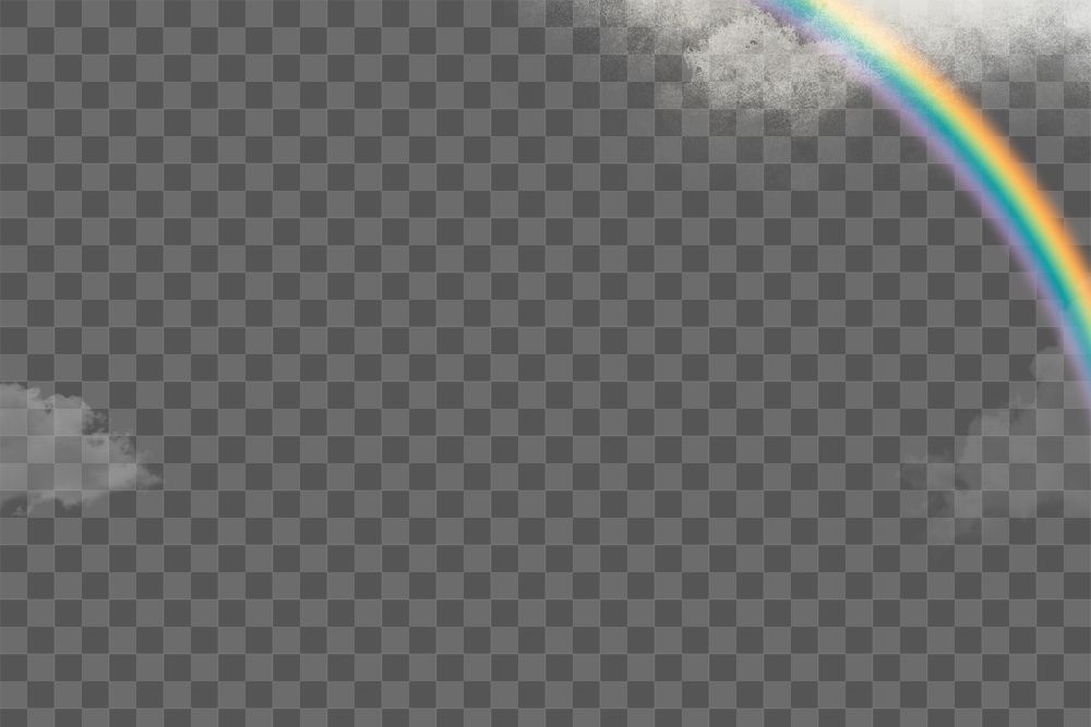 Rainbow png border overlay, transparent background
