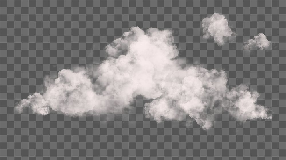 Realistic cloud png sticker, weather transparent background