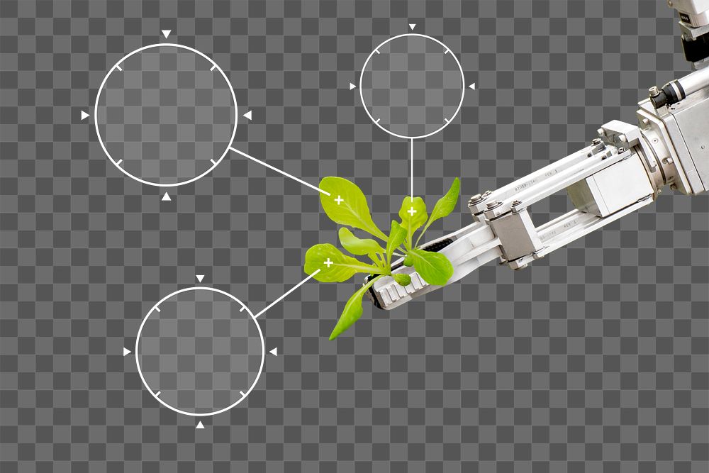 Weed elimination png sticker, hydroponic farming, transparent background
